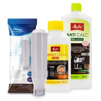 Zestaw MELITTA Aqualogis AL-TES46, Odkamieniacz AntiCalc 250ml, Perfect Clean Liquid 250ml