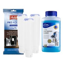 Zestaw MELITTA filtr Claris Pro Aqua 3szt, Aqualogis Latteo 250ml