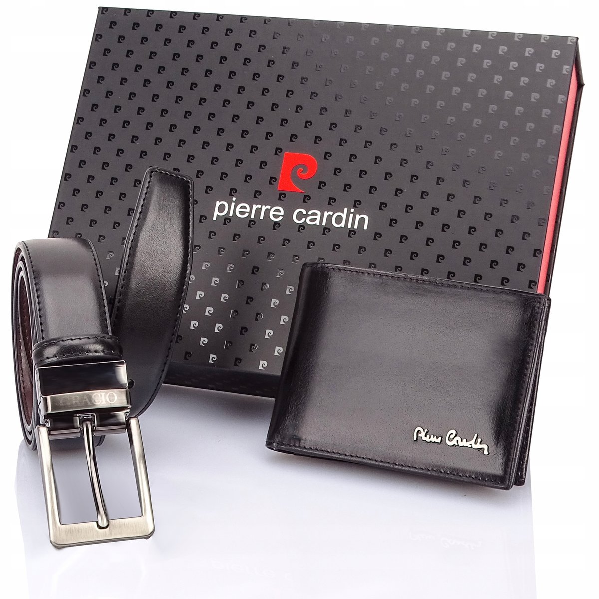 Zestaw męski portfel Pierre Cardin i pasek zestaw skórzany Gracio BOX