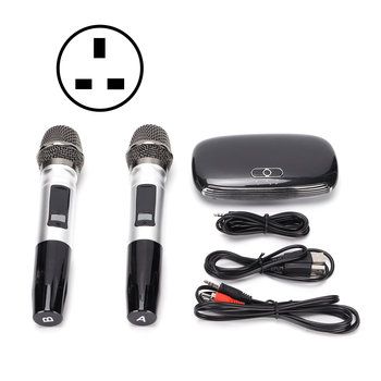 Zestaw miksera karaoke K8 Wireless Bluetooth z mikrofonem i urządzeniem multimedialnym, wtyczka brytyjska 100–240 V, kolor szary - other