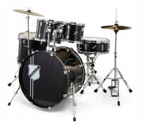 Zestaw Millenium Focus 22 Drum Komplet Perkusyjny dla Początkujących Czarny Millenium