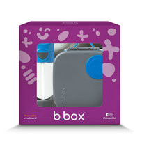 Zestaw Mini Lunchbox + Butelka tritanowa ze słomką 450 ml, Blue Slate, b.box B.Box