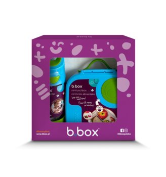 Zestaw Mini Lunchbox + Butelka tritanowa ze słomką 450 ml, Ocean Breeze, b.box - B.Box