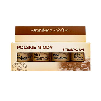 Zestaw miodów 4x50g  lipa, rzepak, spadź, wielokwiat - ŁYSOŃ