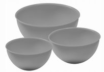 Zestaw Misek Kuchennych Miski Plastikowe Komplet 3szt Duże 1.5L 3L 6L Szare