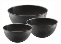 ZESTAW MISEK KUCHENNYCH PLASTIKOWE MISKI 3szt BIO DUŻA 0.75 1.5 3L Brązowy