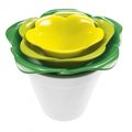 Zestaw misek z pojemnikiem Zak! Designs Rose, biało-zielono-żółty, 16x13 cm - ZakDesigns