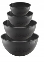 Zestaw miski kuchenne plastikowe duże okrągłe eko Elastyczne 4x Brązowe