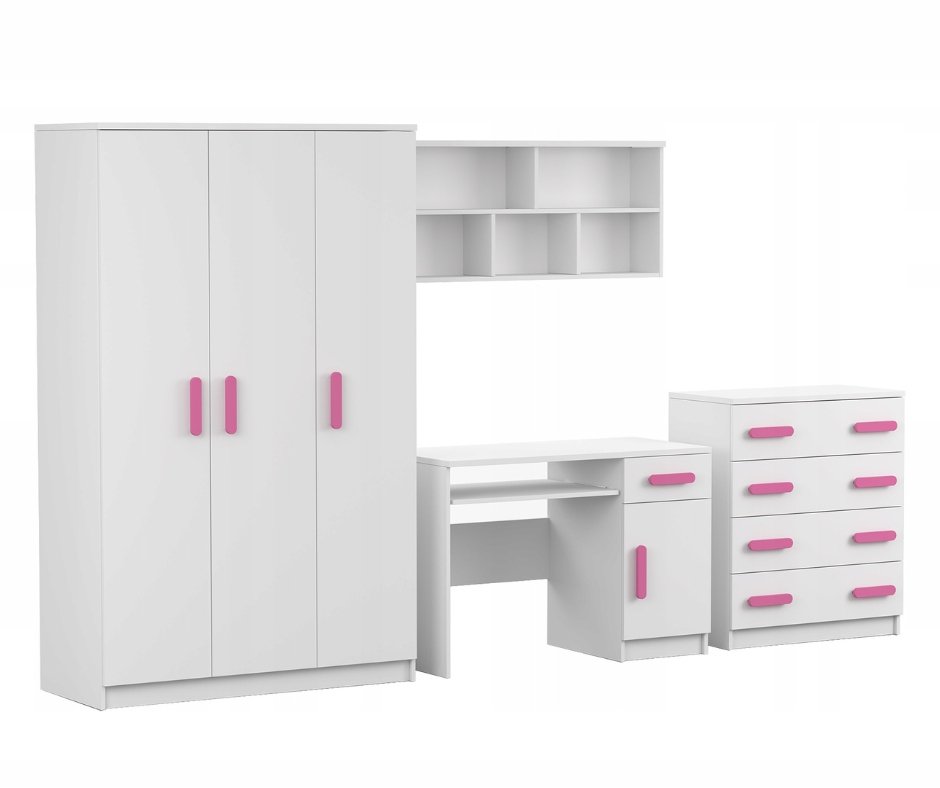 Zestaw młodzieżowy system SMYK I z biurkiem 2/8/9/19 BIAŁY PRODUCENT