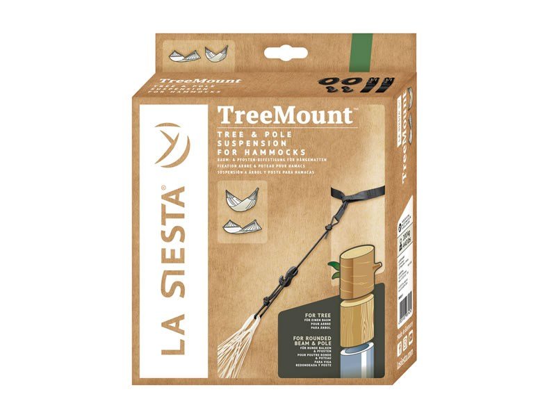 Zestaw mocujący do hamaka LA SIESTA TreeMount Black, czarny