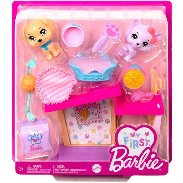 Zdjęcia - Wszystko dla lalek Mattel Zestaw Moja Pierwsza Barbie, Opieka nad zwierzętami 
