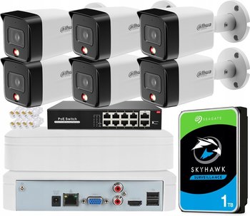 Zestaw Monitoringu Ip Dahua 6Mpx 6X Ipc-Hfw1639Tc-A-Il Poe Dual Light Smd - Dahua