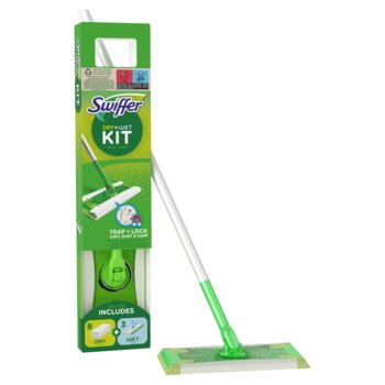 Zestaw mop Swiffer Dry + 8 suchych chusteczek + 3 mokre ściereczki - SWIFFER