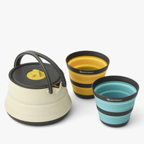 Zestaw naczyń turystycznych z czajnikiem 1,3l dla dwóch osób Sea To Summit Frontier UL Collapsible Kettle Cook Set with Cups Sea To Summit