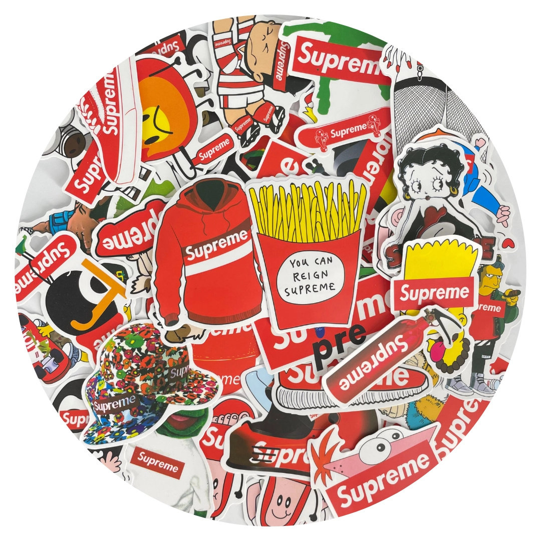 Zestaw Naklejek Sticker Bomb Wlepki Supreme Frytki 100szt n128 - Inna ...