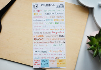 Zestaw naklejek, Wonderful - color sticker set ( english)
