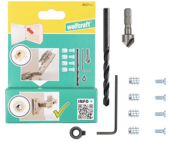 Zestaw naprawczy do zawiasów puszkowych po stronie korpusu Wolfcraft - WOLFCRAFT