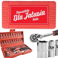 Zestaw Narzędzi 46 Elementów NARZĘDZIA DLA TATUSIA Prezent Dla Taty WZORY