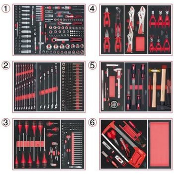 Zestaw narzędzi 6 szuflad do wózka, 455 sztuk KS TOOLS 714.0452 - Inny producent (majster PL)
