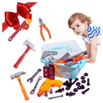 Zestaw Narzędzi Dla Dzieci Mały Majsterkowicz Skrzynka Wiertarka 48 Ele.