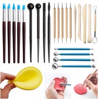 Zestaw Narzędzi Do Modelowania Gliny Rzeźbienia W Glinie 24 El. Szpatułki