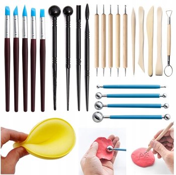 Zestaw Narzędzi Do Modelowania Gliny Rzeźbienia W Glinie 24 El. Szpatułki - Saddle Baby