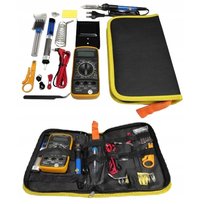 ZESTAW NARZĘDZI ELEKTRYCZNYCH LUTOWNICA 60W MULTIMETR XL380L ORGANIZER