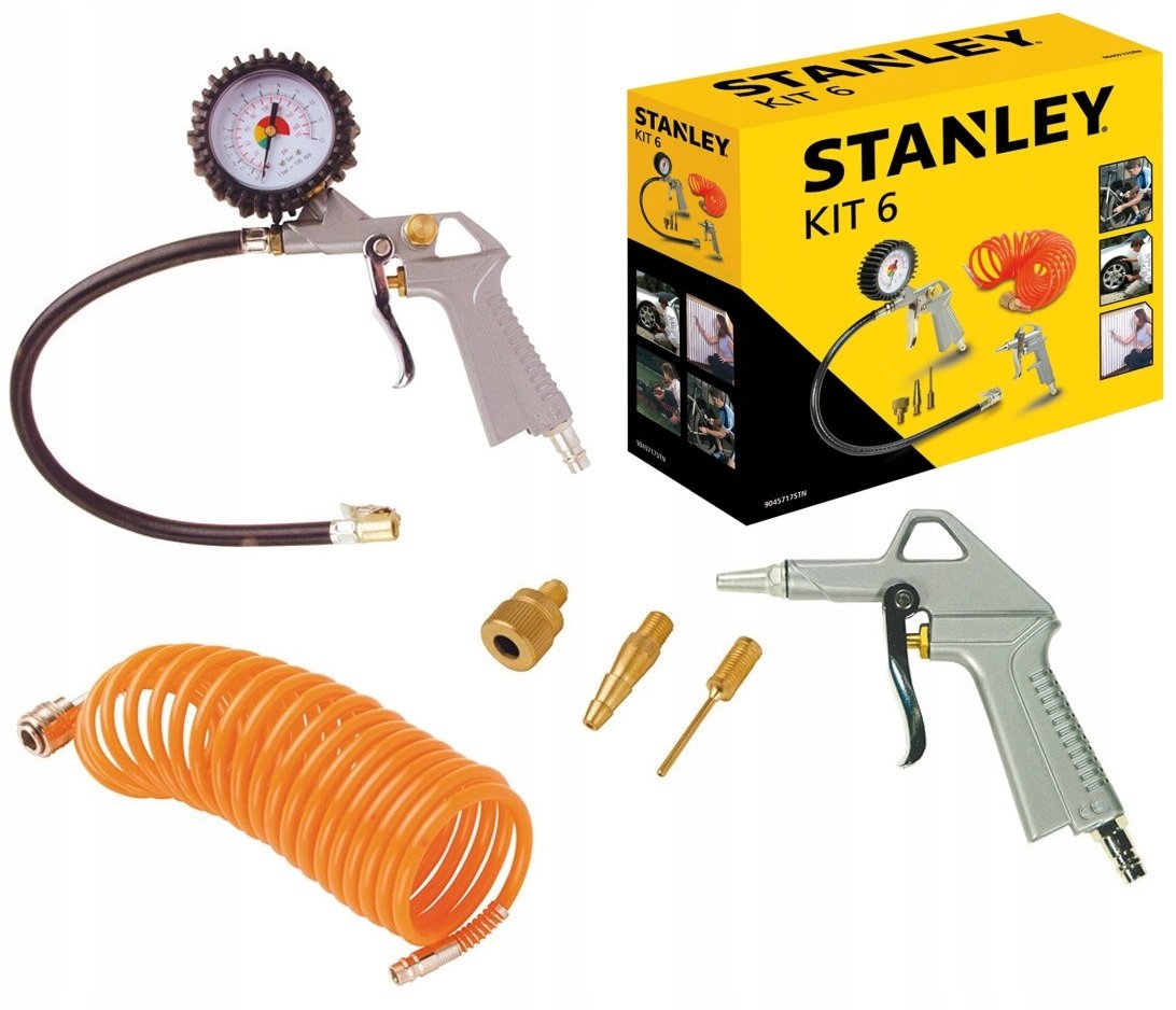 Zestaw narzędzi pneumatycznych STANLEY, 6 sztuk