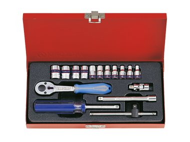 Zestaw nasadek KING TONY 2516MR, 1/4'', 6-kątne, 4-13 mm
