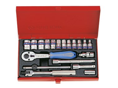 Zestaw nasadek KING TONY 2521MR, 1/4'', 6-kątne, 4-13 mm