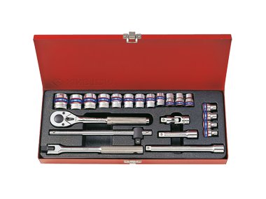 Zestaw nasadek KING TONY 3523MR, 3/8'', 6-kątne, 6-22 mm