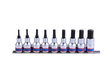 Zestaw nasadek KING TONY 4110PR10, HEX 1/2'', 3-14 mm