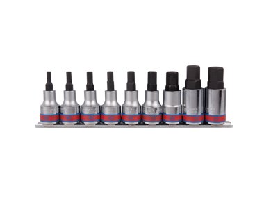 Zestaw nasadek KING TONY 4110SR10, HEX 1/2'', 3/16'-5/8'