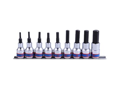 Zestaw nasadek KING TONY 4120PR10, HEX 1/2'', 4-17 mm