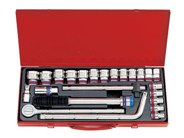 Zestaw nasadek KING TONY 4524SR, 1/2'', 6-kątne, 3/8''-1,1/4''