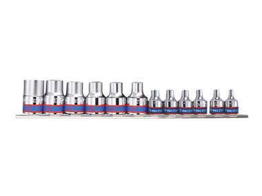 Zestaw nasadek KING TONY 7113PR, 3/8'' + 1/2'', E4-E20 King Tony