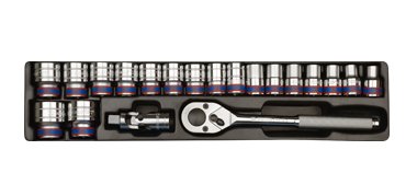 Zestaw nasadek KING TONY 87402 9-4319MR, 1/2'', 6-kątne, 10-32 mm