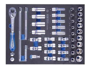 Zestaw nasadek KING TONY 9-3544MRV, 3/8'', 6-kątne, 10-22mm, 12-kątne, 8-19 mm