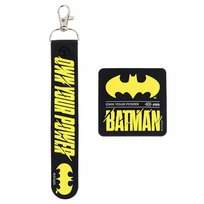 Zestaw naszywka na rzep brelok do kluczy na plecak dla chłopców Batman Kite KITE