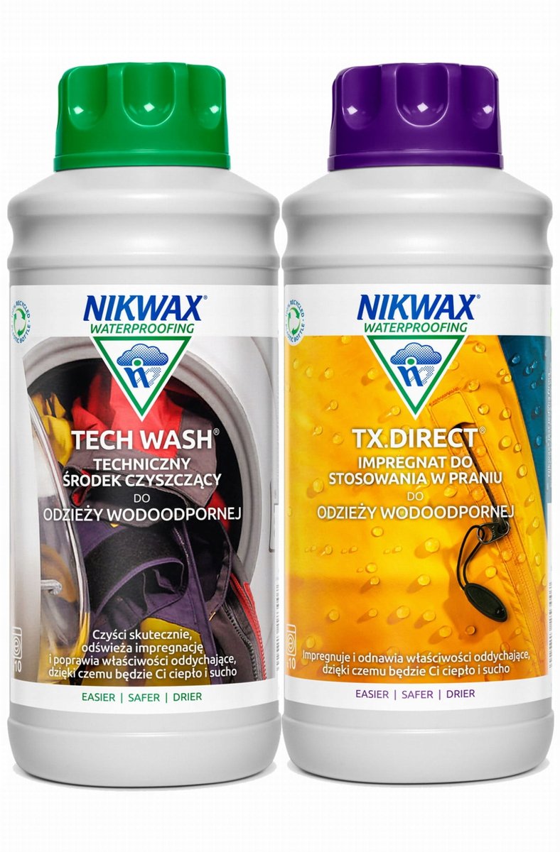 Zestaw Nikwax TechWash i TX Direct 2 x 1000 ml do prania i impregnacji