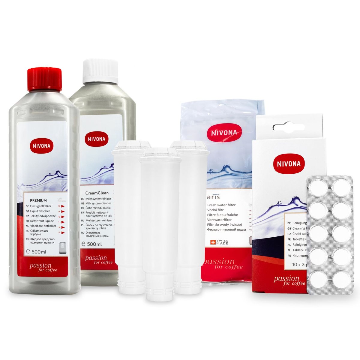 Zestaw NIVONA Filtr NIRF700 NIRF701 3szt, NICC705 CramClean, NIRK703 ...