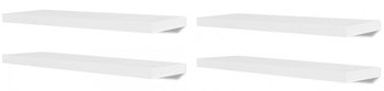 Zestaw nowoczesnych półek ściennych ELIOR Nera 2X, biały, 3,8x20x60 cm - Elior