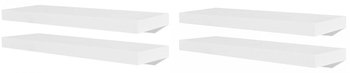 Zestaw nowoczesnych półek ściennych ELIOR Nera 3X, biały, 3,8x25x80 cm - Elior