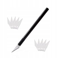 Zestaw Nóż Nożyk Skalpel Czarny + 10 Ostrzy