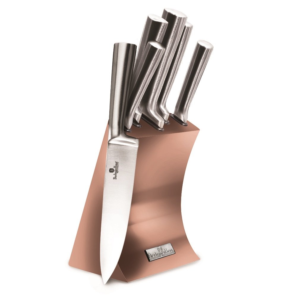 Zestaw noży Berlinger Haus Rosegold Edition, różowe złoto, w bloku, 6 elementów, BH/2451