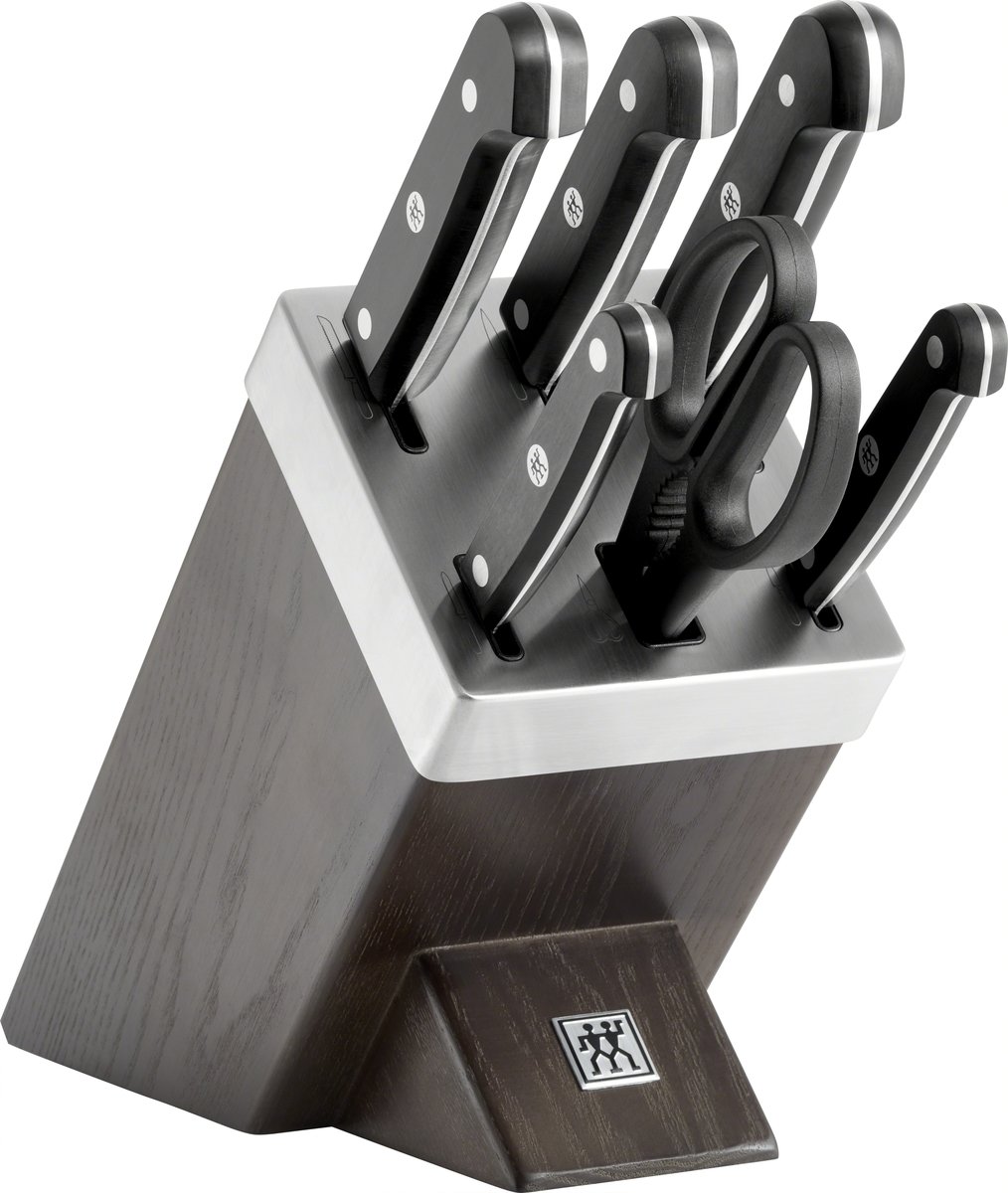 Zestaw noży w bloku samoostrzącym ZWILLING Gourmet, ze stali nierdzewnej, 7 el.