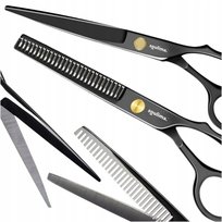 Zestaw Nożyczki Fryzjerskie Do Włosów + Degażówki