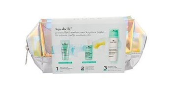 ZESTAW NUXE Aquabella żel do twarzy dla kobiet 50ml + Żel oczyszczający 15ml + tonik 35 ml + kosmetyczka - Nuxe