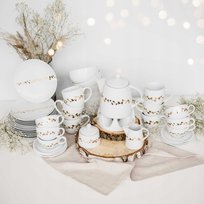 Zestaw obiadowo-deserowy na 6 osób - ZŁOTE LISTKI