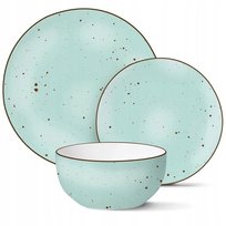 ZESTAW OBIADOWY SERWIS Z PORCELANY GEMMA GREEN ZIELONY 12 ELEMENTÓW MG HOME MG Home